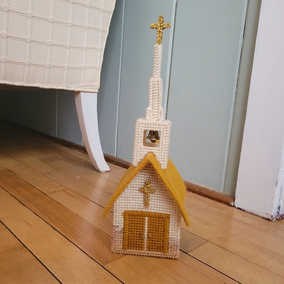 Vintage Handcrafted Needlepoint Church Music Statue - Picture 1 of 11